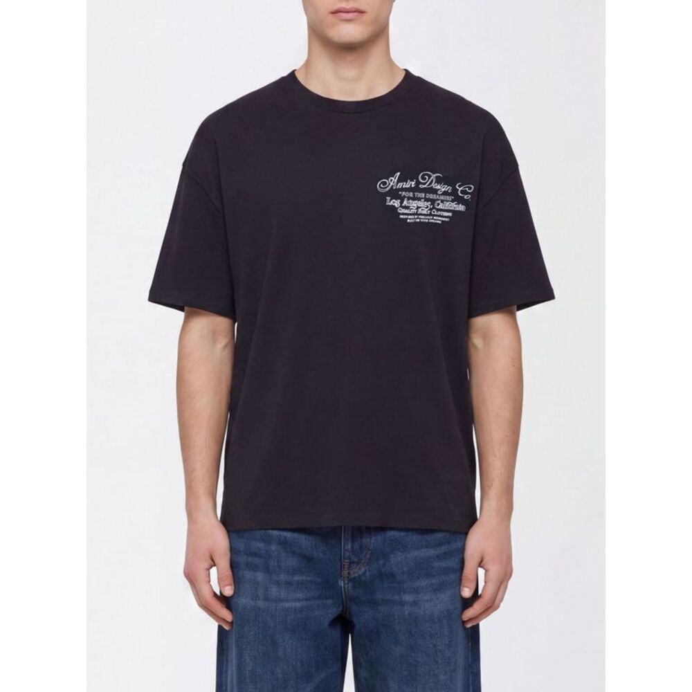 Amiri Men Contrast Graphic Print Cotton Amiri Crewneck T-Shirt